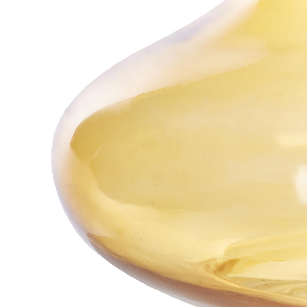 DEKOVASE Glas gelb Paneer - Goldfarben, Glas (30cm) - Beliani