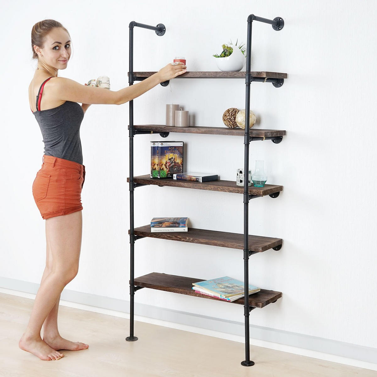 STANDREGAL Braun - Braun, Holz (80/165/28cm) - MCW