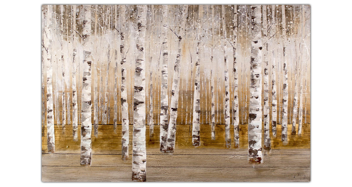 ÖLGEMÄLDE 120/80 cm - Goldfarben, Holz/Textil (120/80cm) - KUNSTLOFT