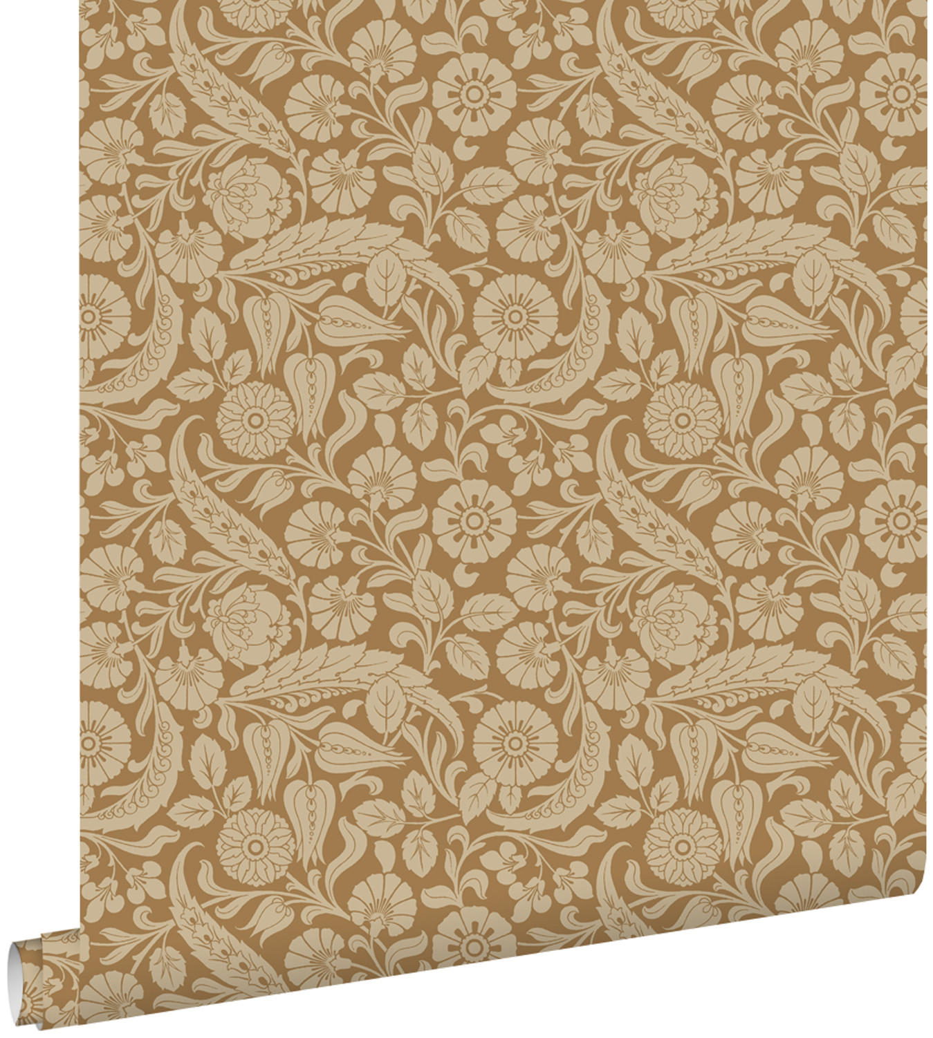 TAPETE Blumenmuster 50 x 900 cm - Braun, Papier (50/900cm) - ESTAhome