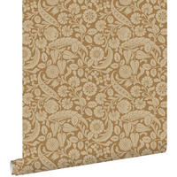 TAPETE Blumenmuster 50 x 900 cm - Braun, Papier (50/900cm) - ESTAhome