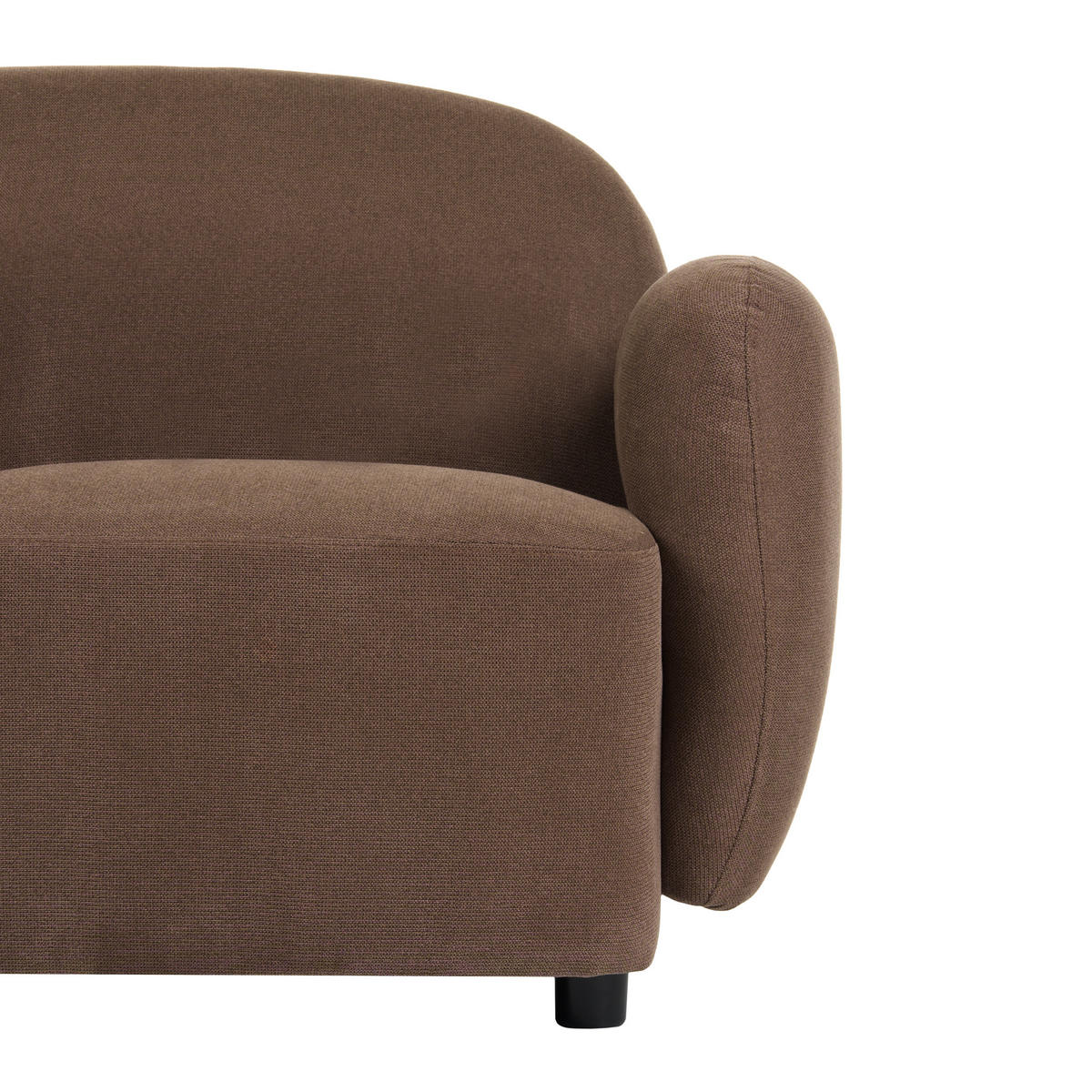 2-SITZER-SOFA Stoff Braun Jule - Schwarz/Braun, Textil (151/77/82cm) - Beliani
