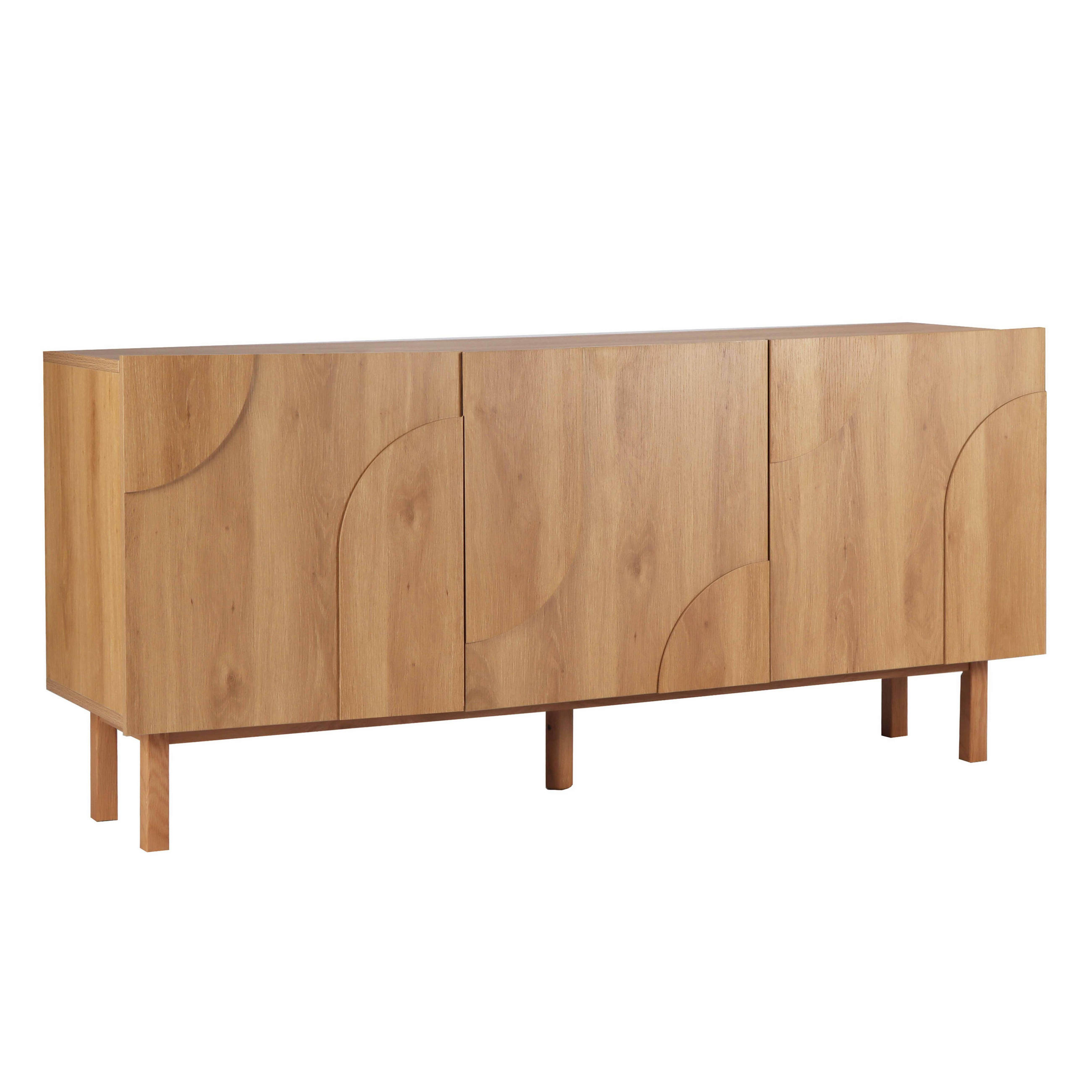 SIDEBOARD, Holz - Braun, Holz (40/75/160cm) - Oviala