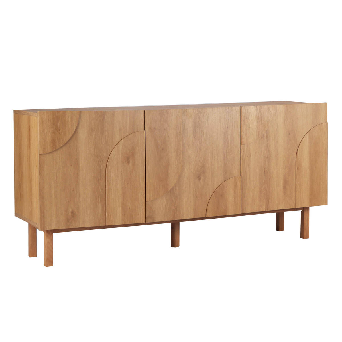 SIDEBOARD, Holz - Braun, Holz (40/75/160cm) - Oviala