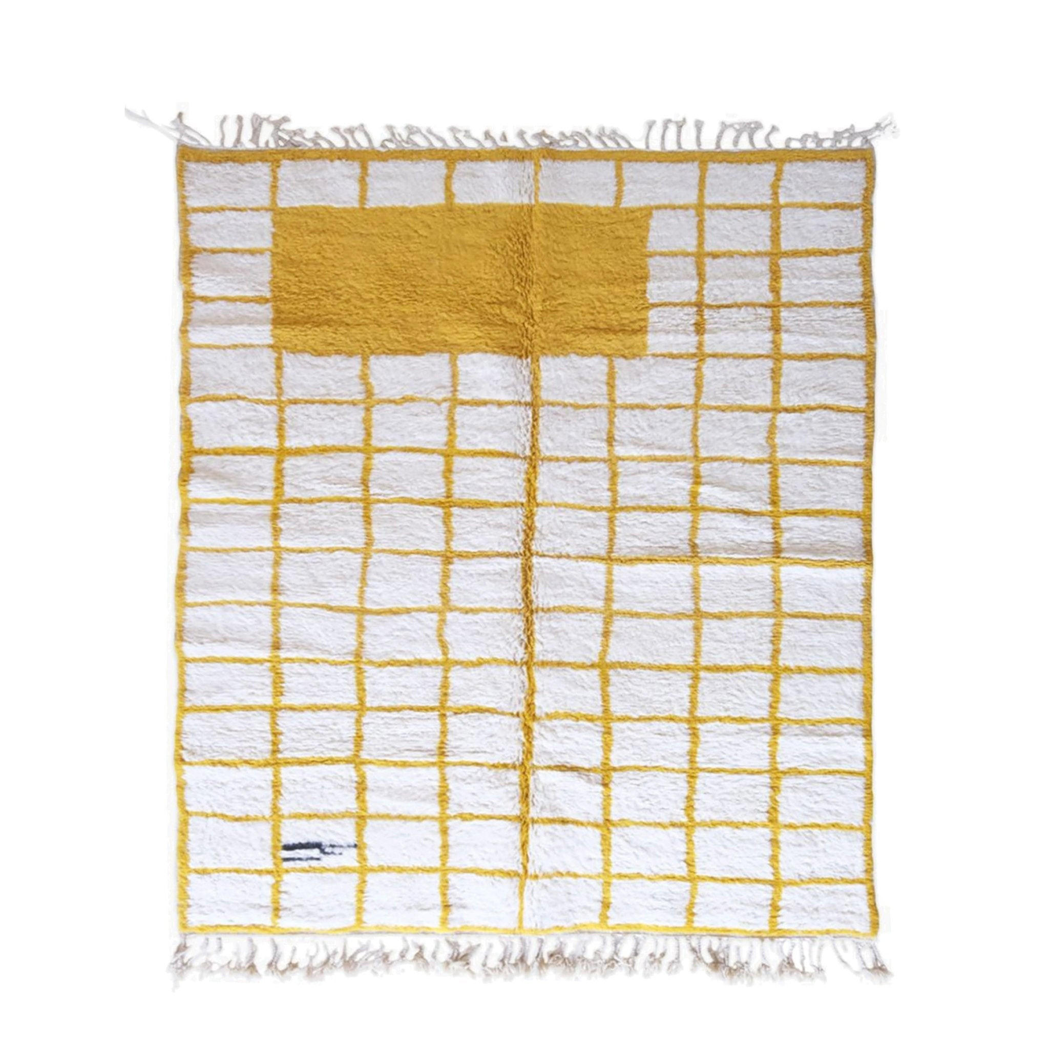 BERBERTEPPICH aus reiner Wolle 215x 266 cm - Gelb, Naturmaterialien (215/266cm) - AFK Living