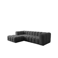ECKSOFA Solvie In Moly - Anthrazit, Holzwerkstoff/Textil (193/290cm) - Fun Möbel