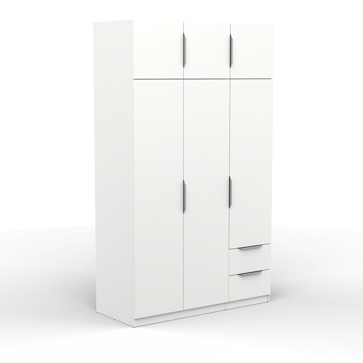 SCHRANK, 6 Türen - GHOST - Weiß - 119,4 x 203 x 51,1 cm - Weiß, Holz (119/203/51cm) - Demeyere