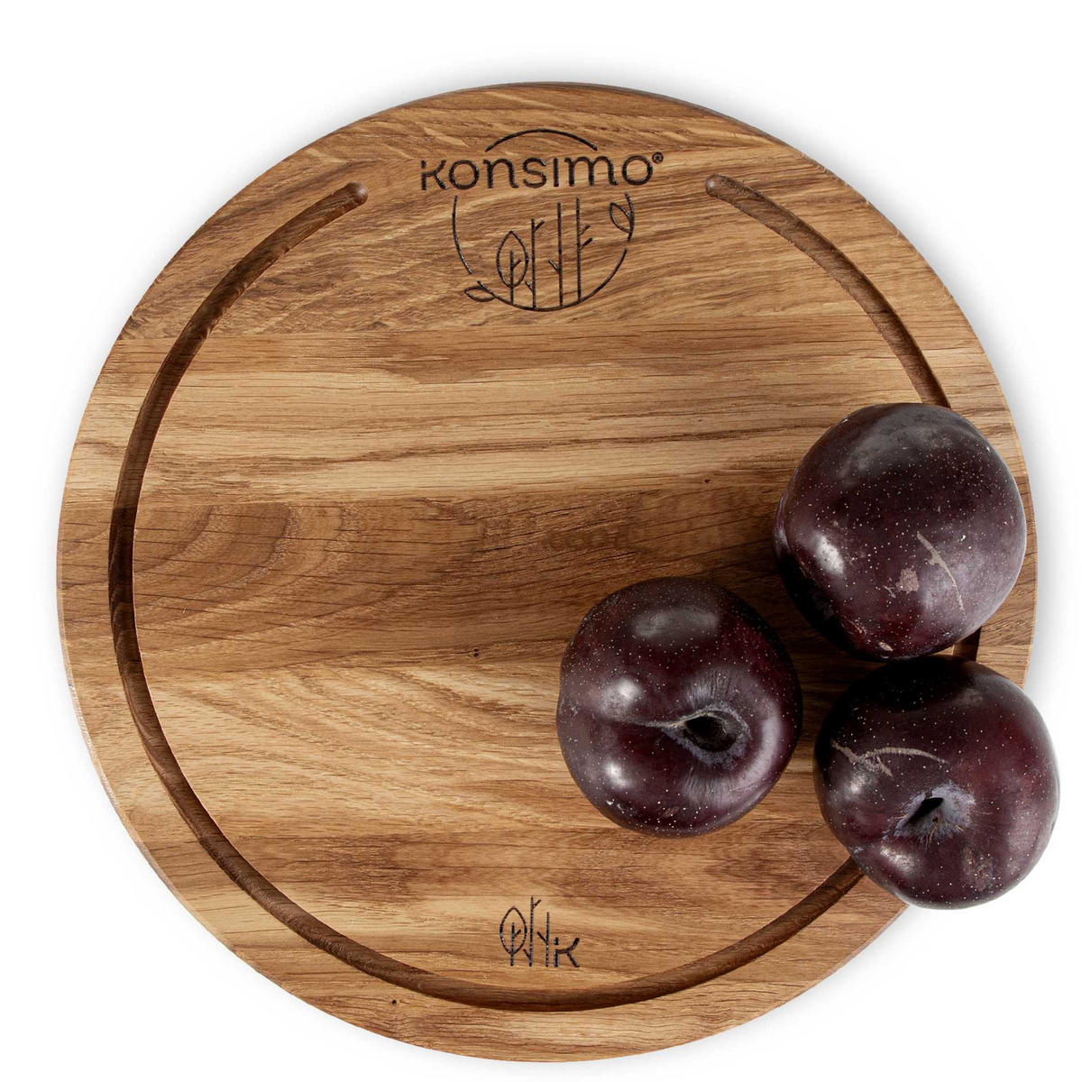 SCHNEIDEBRETT Holz Eiche geölt LESTE - Eichefarben, Holz (25/25cm) - KONSIMO®