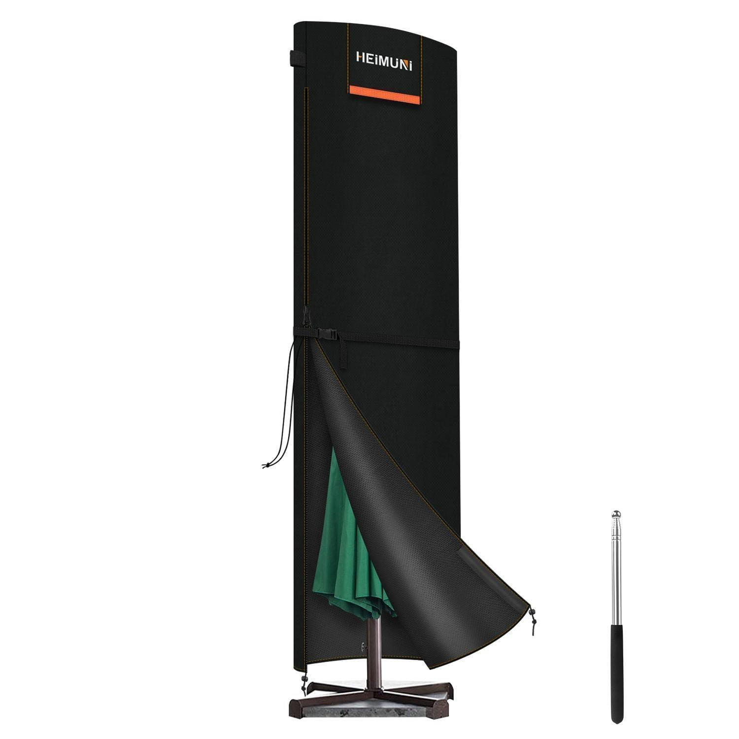 SCHUTZHÜLLE für Ampelschirm 280 cm wasserdicht UV-beständig - Schwarz, Textil (65/280/65cm)