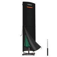 SCHUTZHÜLLE für Ampelschirm 280 cm wasserdicht UV-beständig - Schwarz, Textil (65/280/65cm)