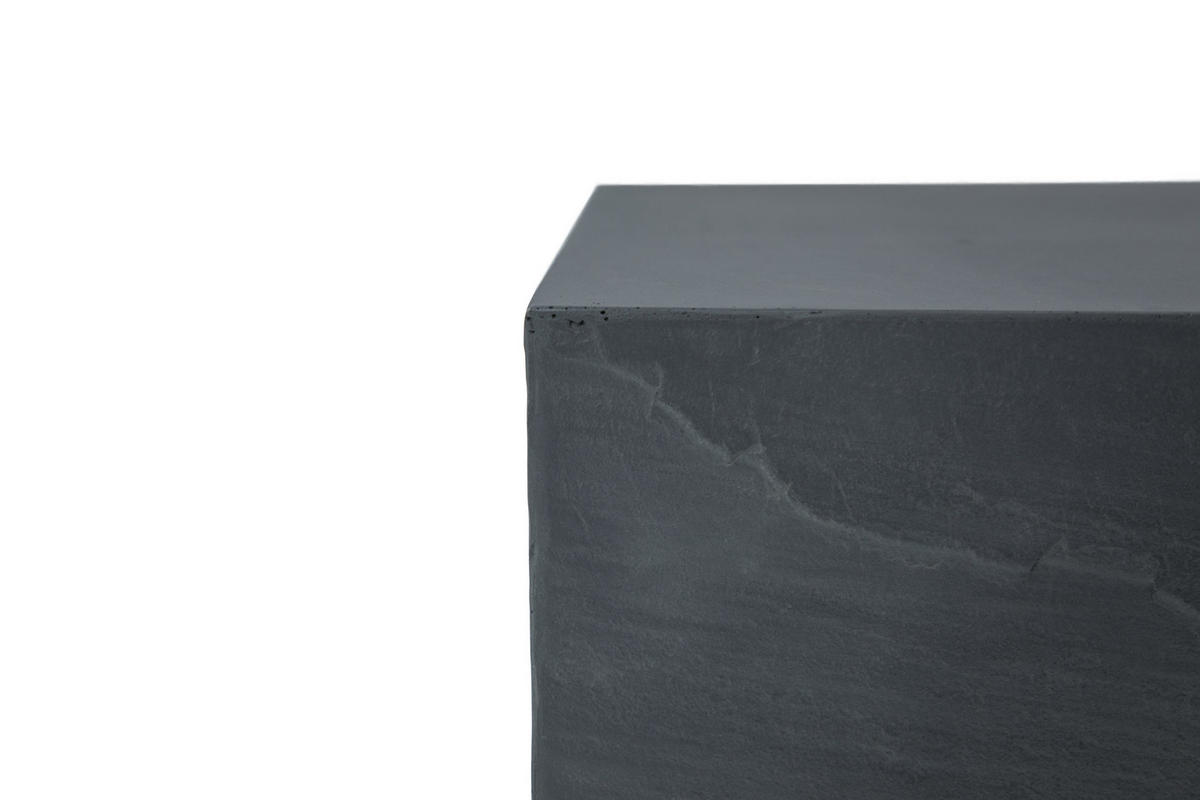 BEISTELLTISCH COLORADO aus GF-Beton, Wetterbeständig, 35x35x46 cm - Dunkelgrau, Naturmaterialien (35/35/46cm) - Elementi