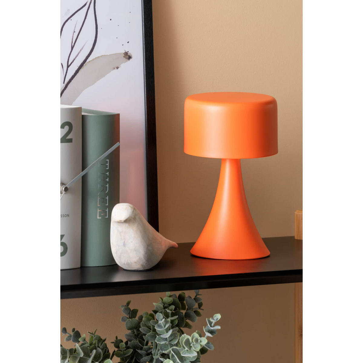 TISCHLAMPE Nora LED Orange 12.5/12.5/21 cm - Orange, Metall (12.5/12.5/21cm) - Leitmotiv