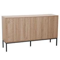 SIDEBOARD, helles Holzeffekt - Beige, Holz (40/85/147cm) - Oviala