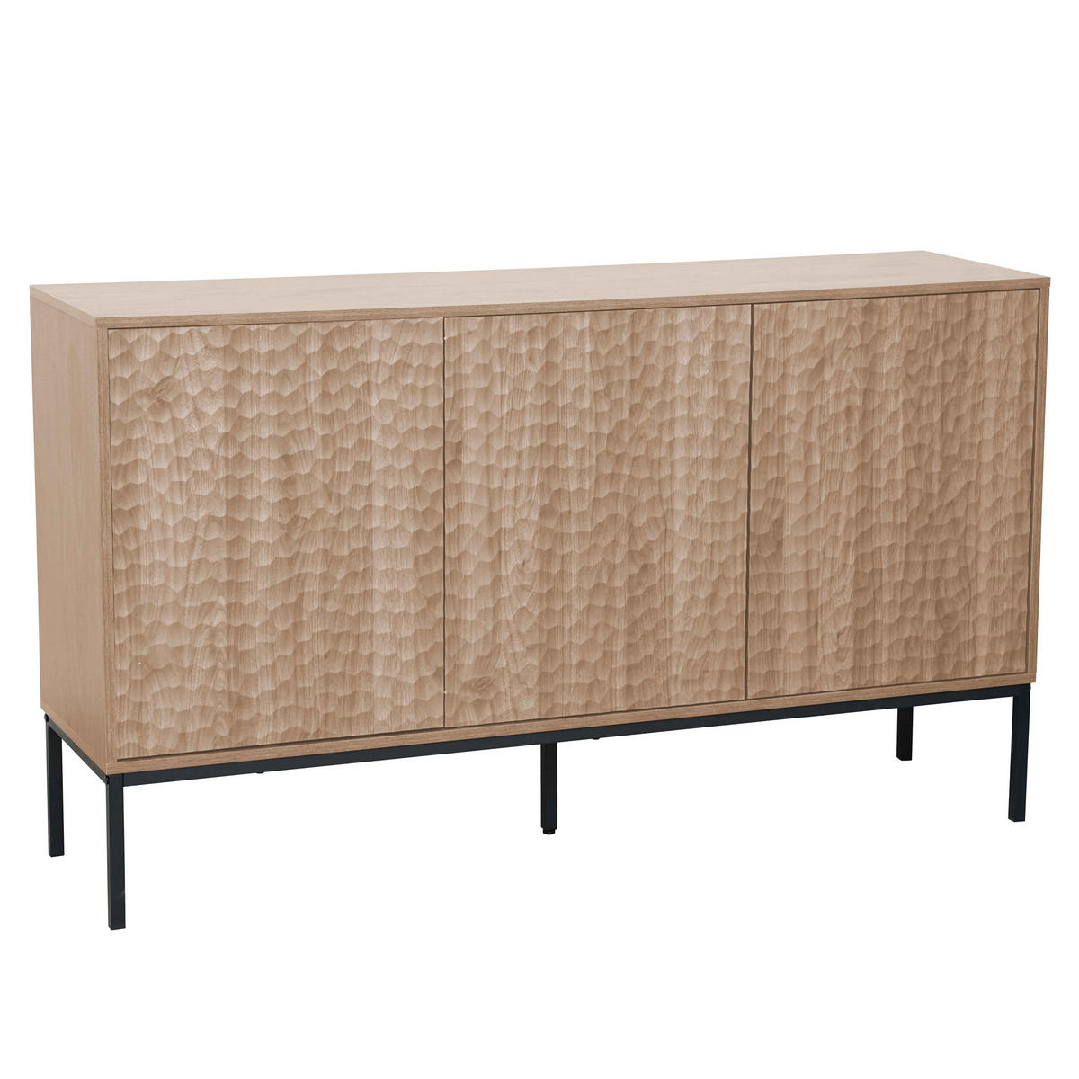 SIDEBOARD, helles Holzeffekt - Beige, Holz (40/85/147cm) - Oviala