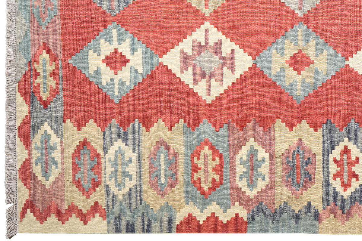 HANDWEBTEPPICH Gashgai Kelim Rot 232/180 cm Schurwolle - Rot, Textil (180/232cm) - Looma