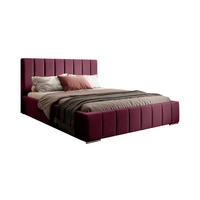 POSTERBETT Doppelbett Belten Burgunderrot 120x200 cm - Bordeaux, Textil (120/200cm) - Meblito