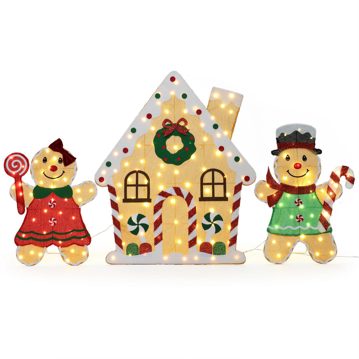 WEIHNACHTSDEKORATION HTHD0232 - Braun, Textil/Metall (22/85/156cm) - Hometopia