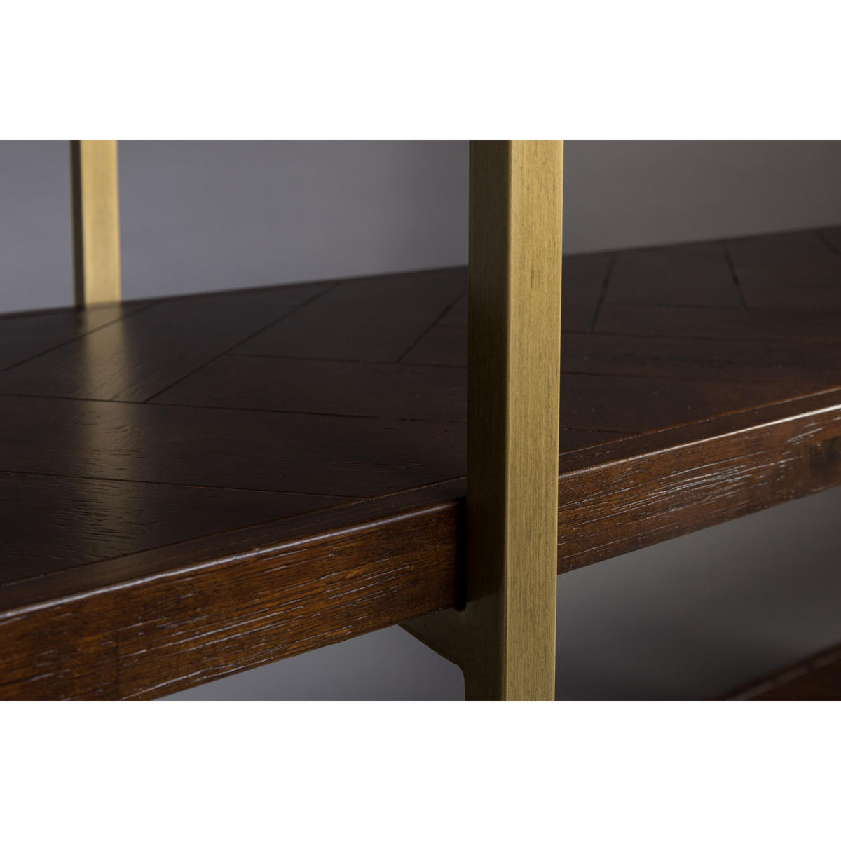 STANDREGAL Class Akazienholz Dunkelbraun - Braun, Holz (140/146/40cm) - Dutchbone