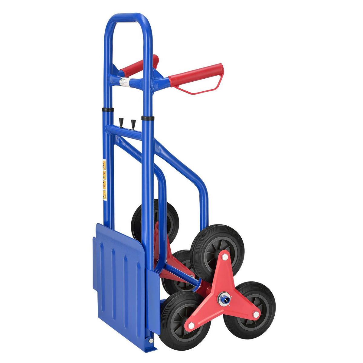 TREPPENSACKKARRE blau mit Dreikranzrädern - Blau, Metall (42/65/115cm) - Juskys