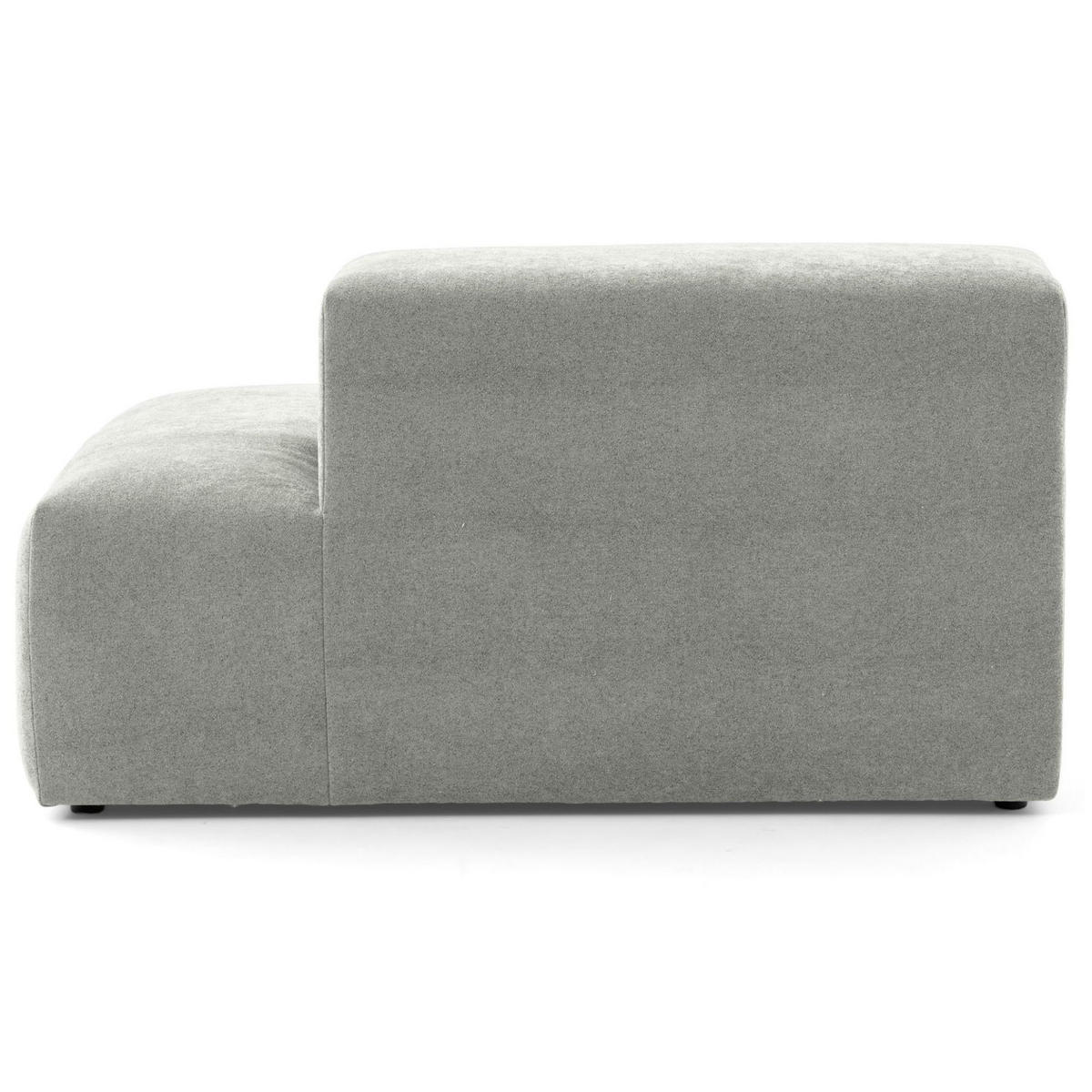 3-SITZER modulares Sofa HEAVEN SET 1 Rechts, Breite 255 cm Webstoff Grau - Schwarz/Grau, Holz/Kunststoff (102/71/255cm) - Muffo