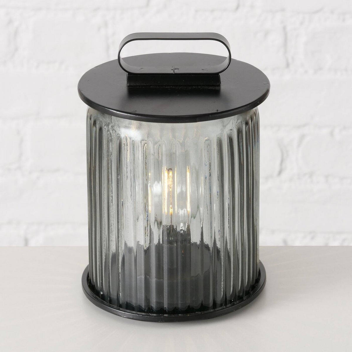 LATERNE Spargo - Schwarz, Metall (13/18/13cm) - Boltze Home