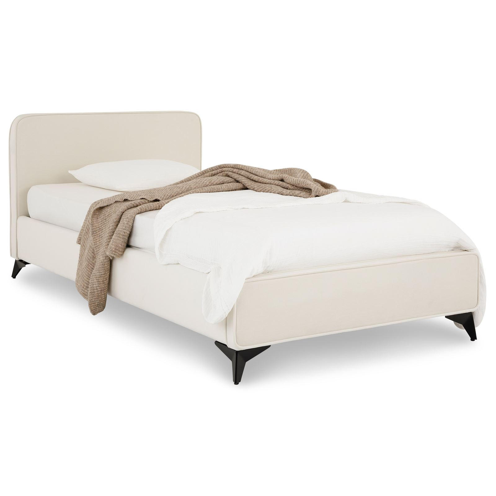 POLSTERBETT LAVORO 90X200 CM - Creme, Textil (90/200cm) - IDIMEX