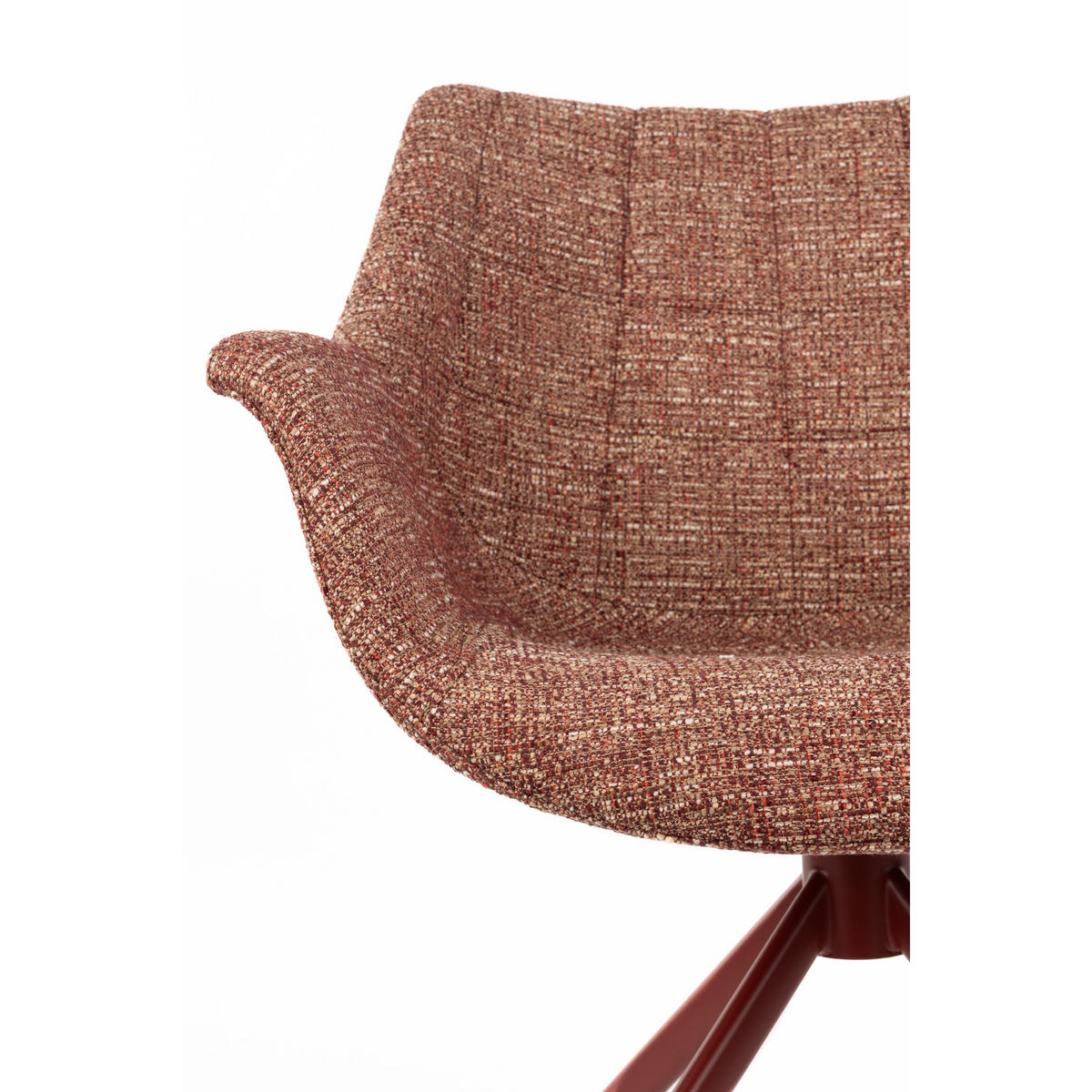 ESSZIMMERSTUHL Doulton Rot - 2 er Set - Rot, Textil (67/80/61cm) - Zuiver