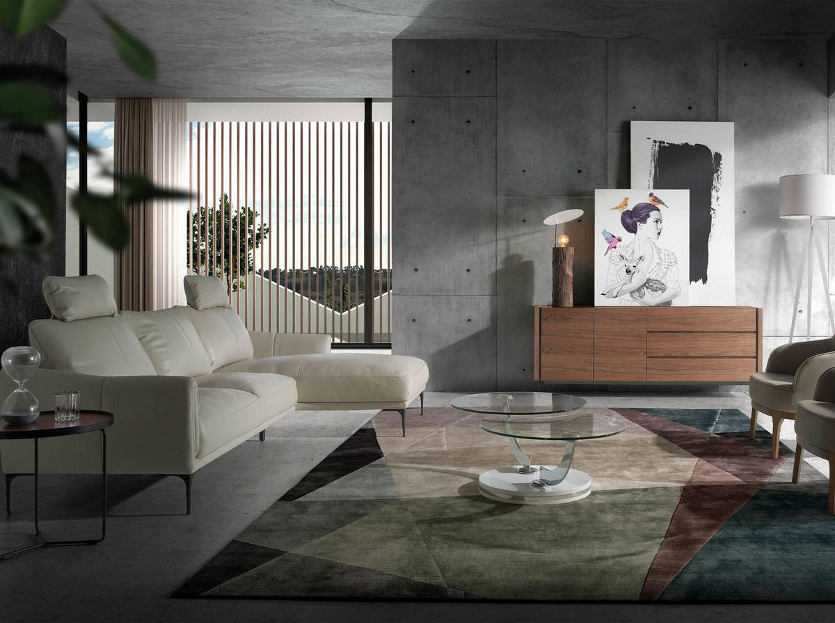 SIDEBOARD Sideboard aus Nussbaum und gehärtetem Glas 188/45/75 cm - Transparent/Walnussfarben, Glas/Holz (188/75/45cm) - ANGEL CERDA