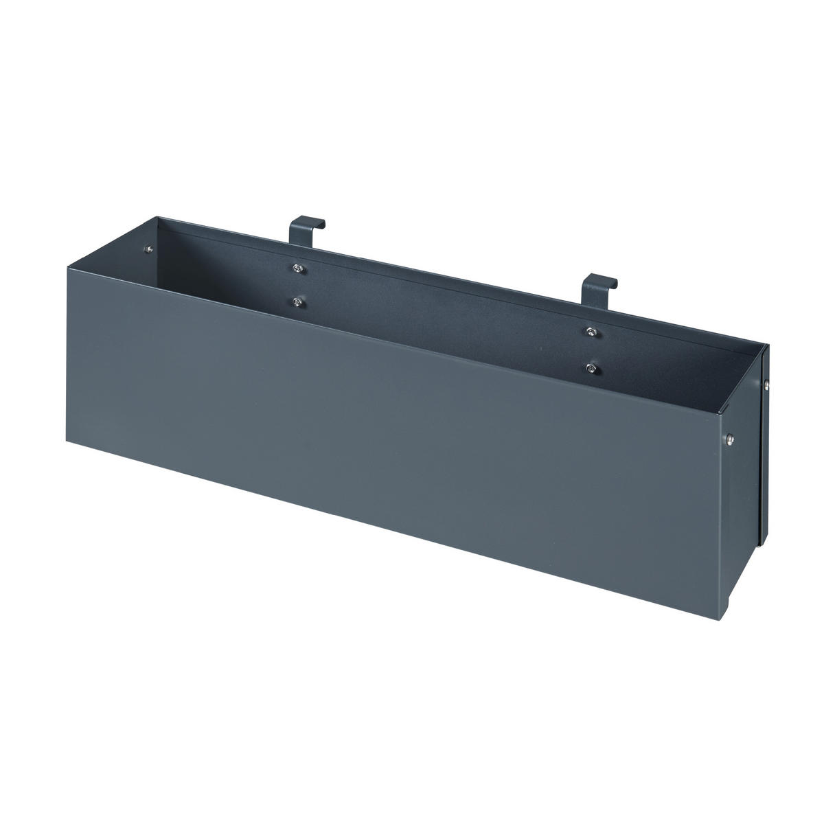 BLUMENKASTEN Achtkarspelen - Anthrazit, Metall (15/15/50cm) - [en.casa]