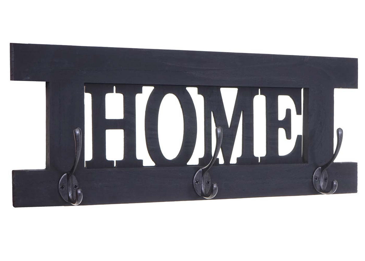 WANDGARDEROBE HOME SHABBY-LOOK Grau - Anthrazit, Holz (55/21/7cm) - MCW