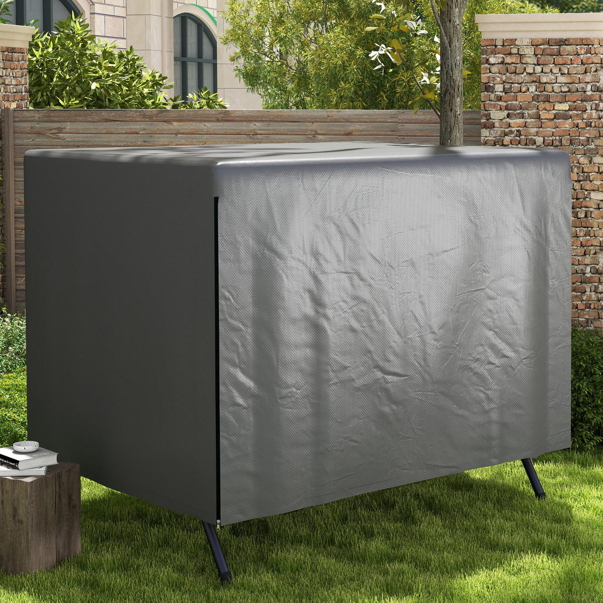 GARTENMÖBELABDECKUNG DE-07049 wetterfest, XL, für Hollywoodschaukel Dunkelgrau - Dunkelgrau, Kunststoff (155/150/215cm) - ComfortXL