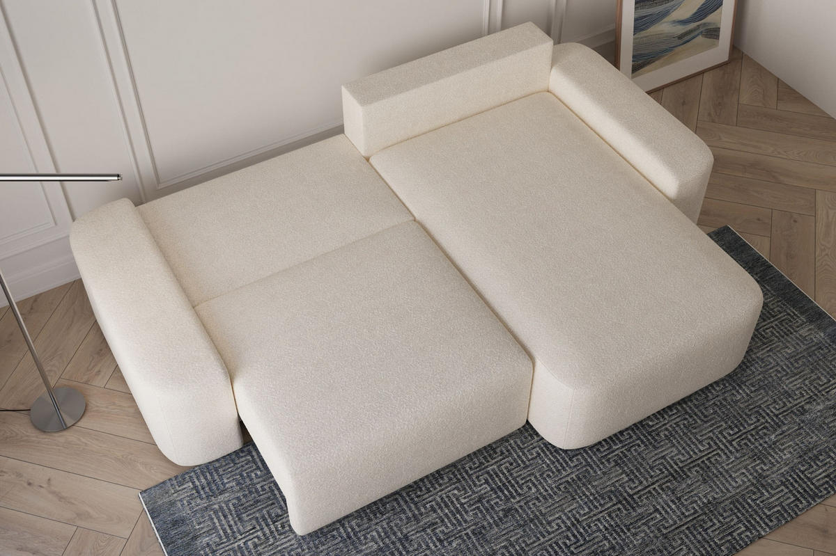 ECKSOFA - Universale Ecksofa Lisbon - Creme (Anthology 20) - Creme, Holzwerkstoff (270/180cm) - Möblo