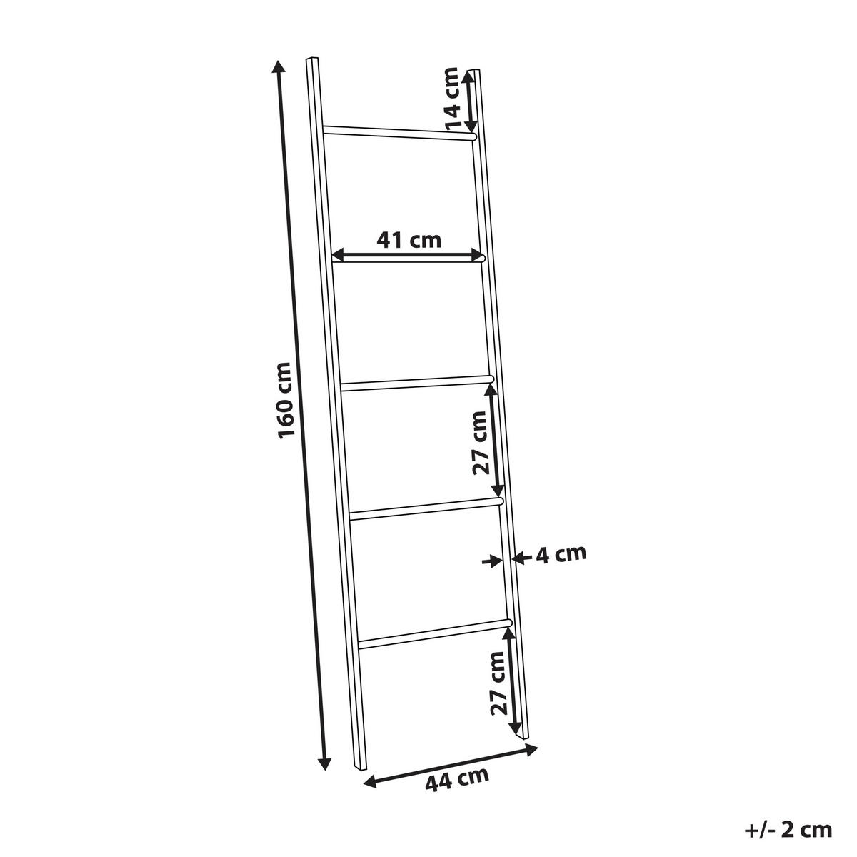HANDTUCHHALTER Heller Holzfarbton Manaus - Hellbraun, Holz (44/160/4cm) - Beliani