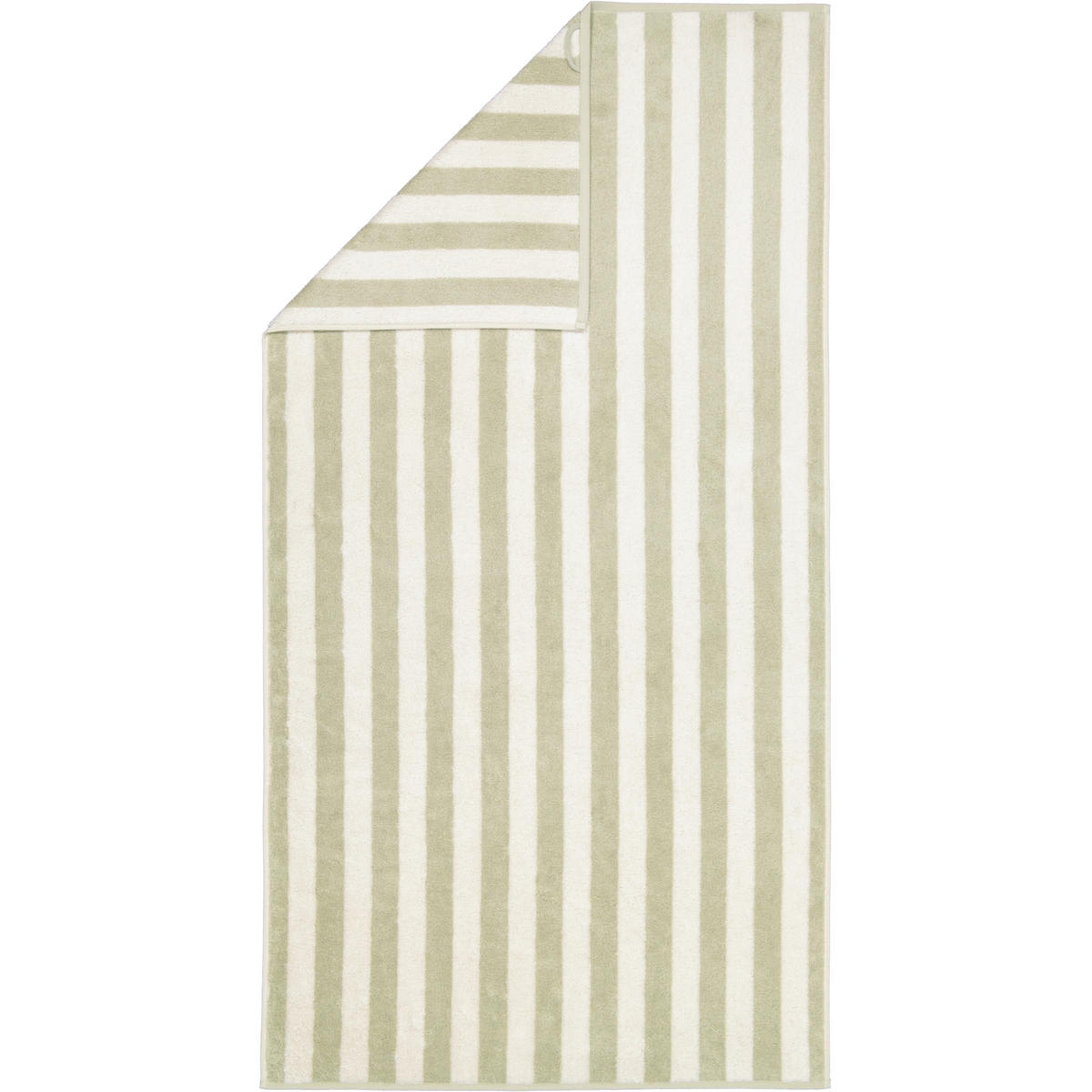 HANDTÜCHER STUDIO STREIFEN 6252 WASABI - 43 - Grün, Textil (70/140cm) - Cawoe