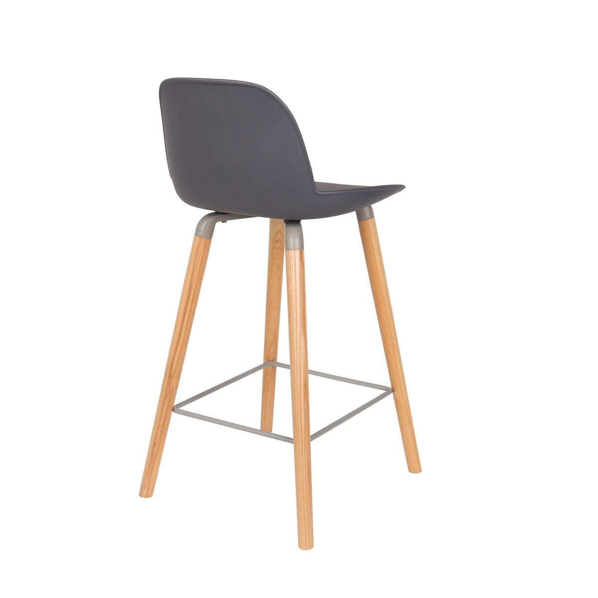 BARHOCKER Albert Kuip Rückenlehne 65 cm Dunkelgrau - 2 er Set - Grau, Kunststoff (45/89/47.5cm) - Zuiver