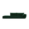 LINKES-SOFA Kaelle aus Samt flaschengrün 4 Sitzplätze - Grün, Textil (110/85/264cm) - Micadoni