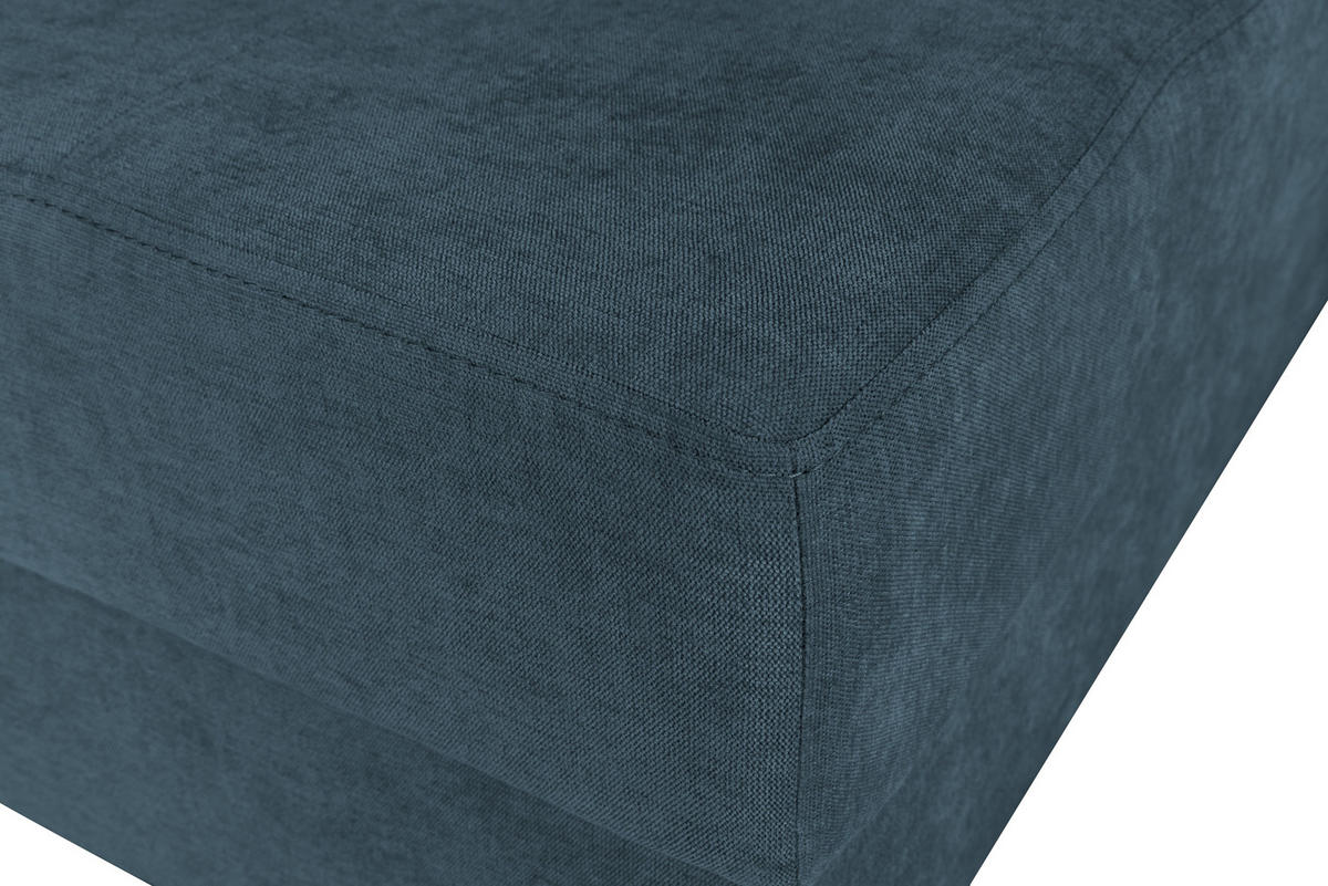 ECKSOFA mit Schlaffunktion Links Dunkelblau Chenille - 245x200 cm - Trevi - Schwarz/Dunkelblau, Holz/Holzwerkstoff (245/200cm) - Ravio