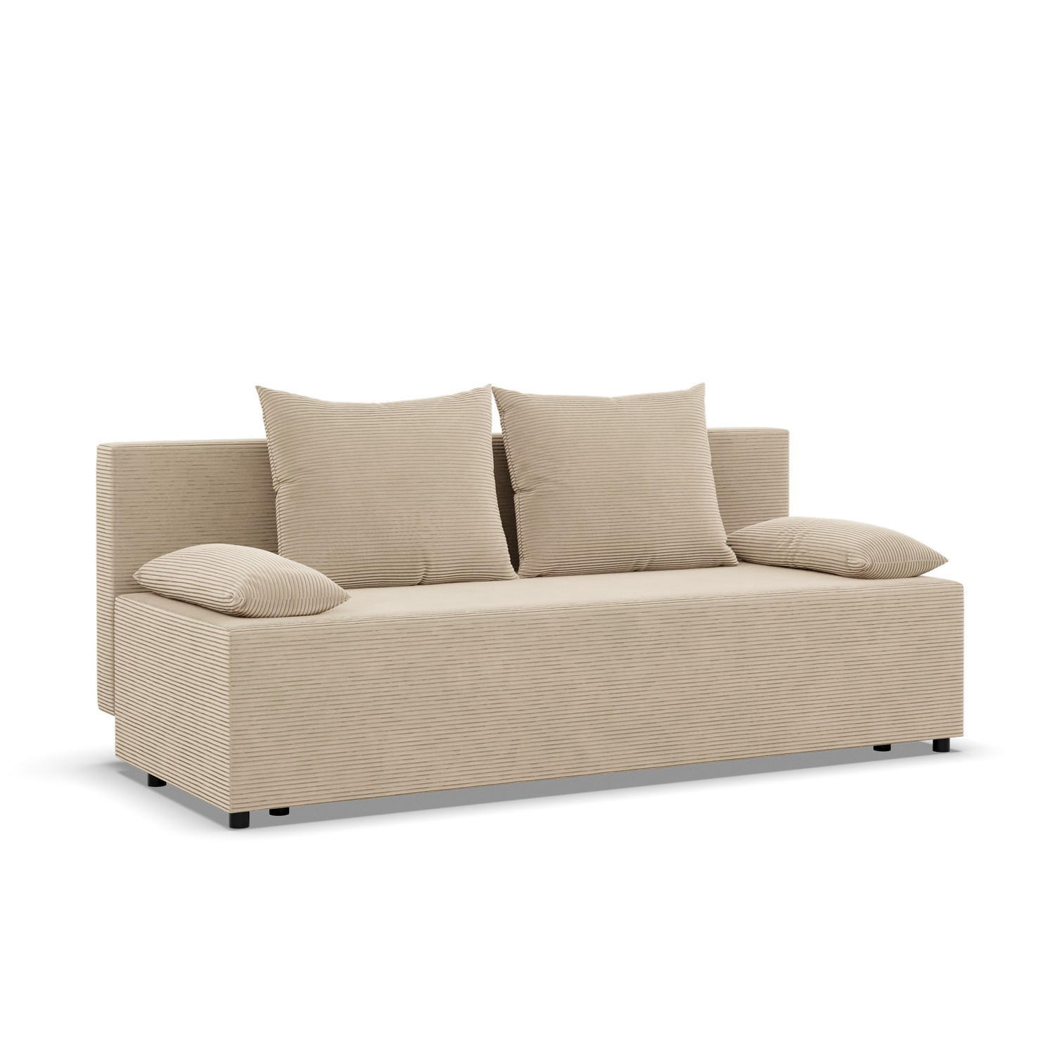 SOFA 3-SITZER MIT SCHLAFFUNKTION FERMO Beige - Beige, Textil (92/95/191cm) - Mebligo