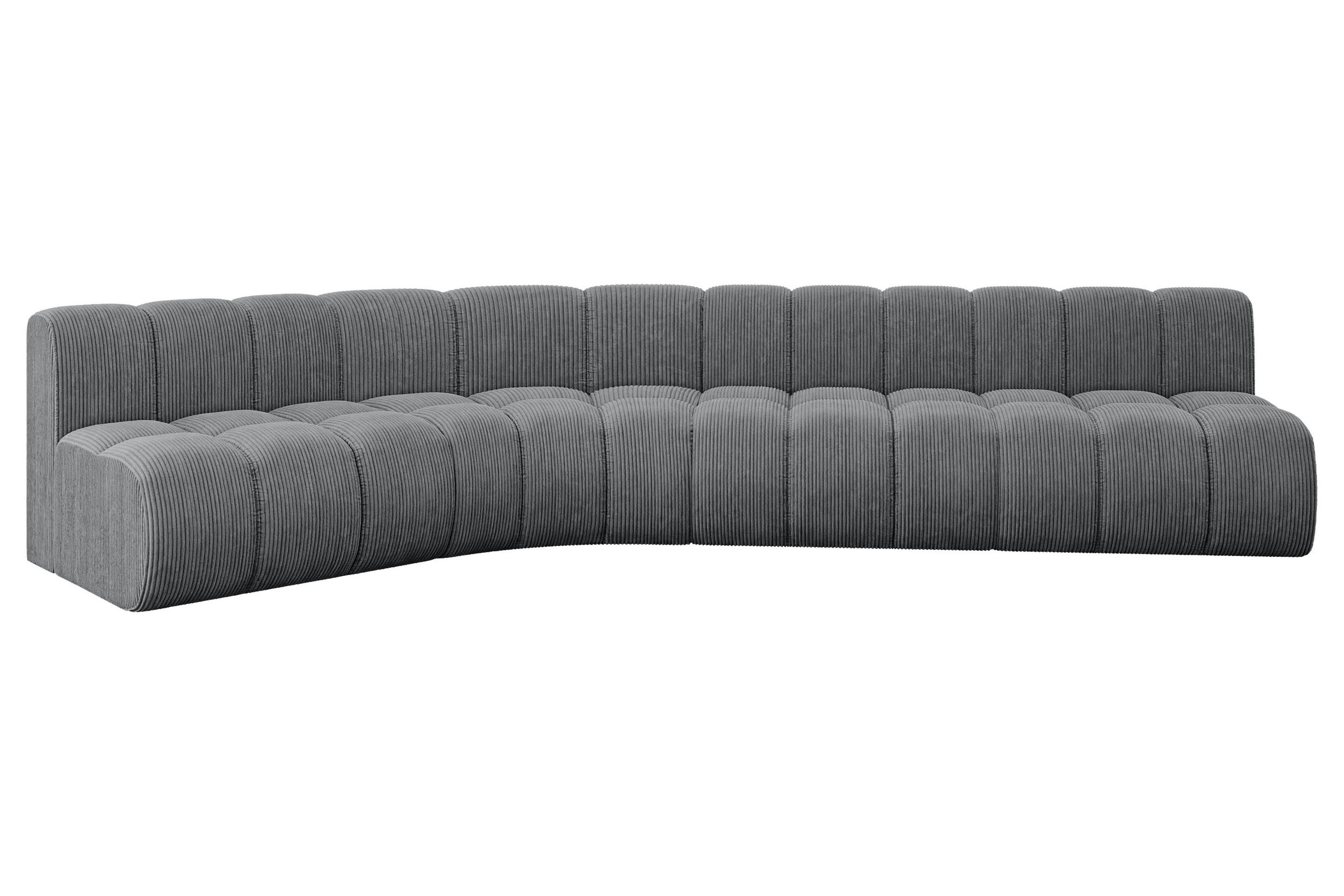 ECKSOFA modulares Sofa Montra-L2 - 381x174x70 cm Dunkelgrau - Dunkelgrau, Holzwerkstoff/Textil (381/174cm) - ALTDECOR