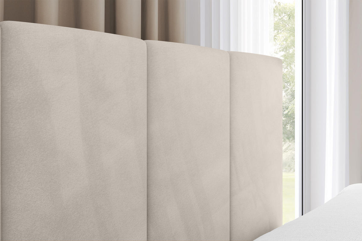 EINZELBETT Jugendbett mit Bettkasten Links, ohne Matratze - LOVY 100x200 Beige - Beige, Holzwerkstoff/Textil (100/200cm) - ALTDECOR