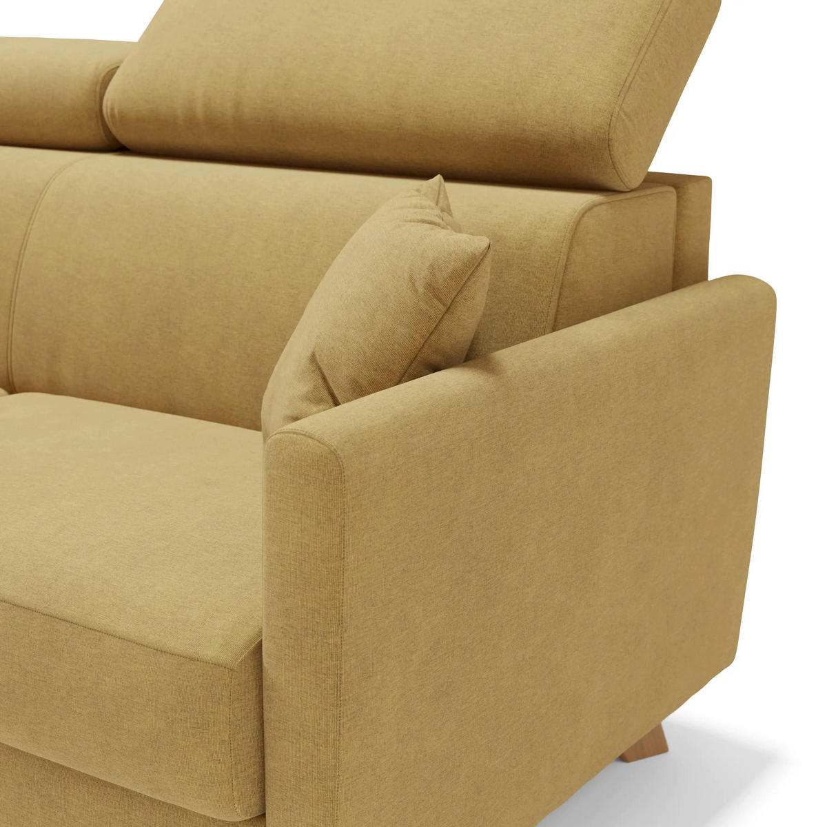 SCHLAFSOFA Francy - Gelb, Metall (200/92/97cm) - Divani.store