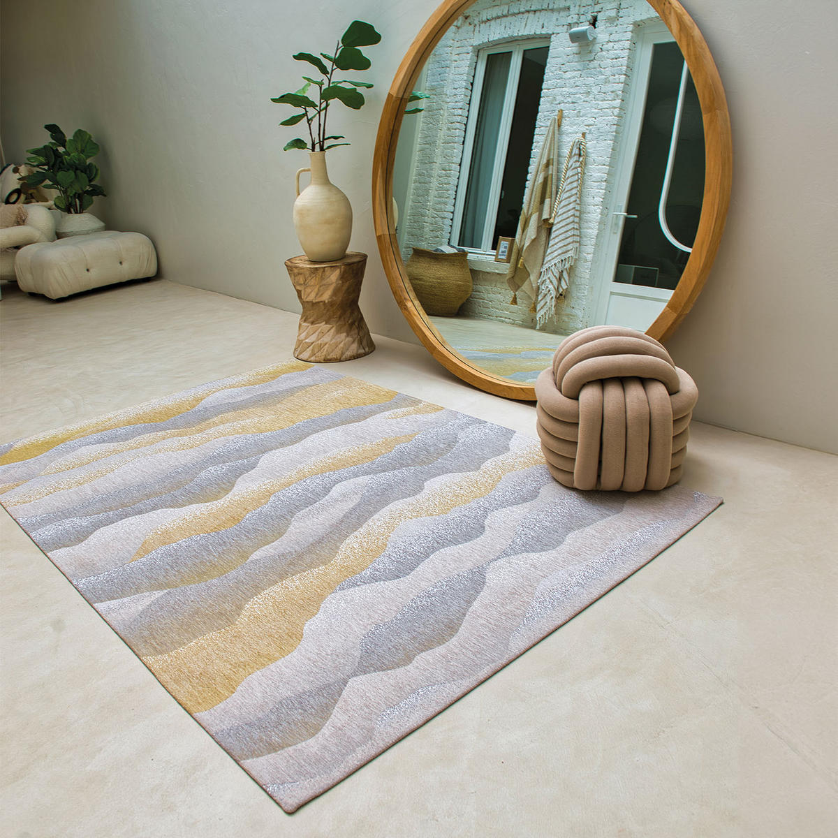 TEPPICH Flachgewebe PICNIC Beige 170 x 240 cm - Beige, Textil (170/240cm) - Novatrend