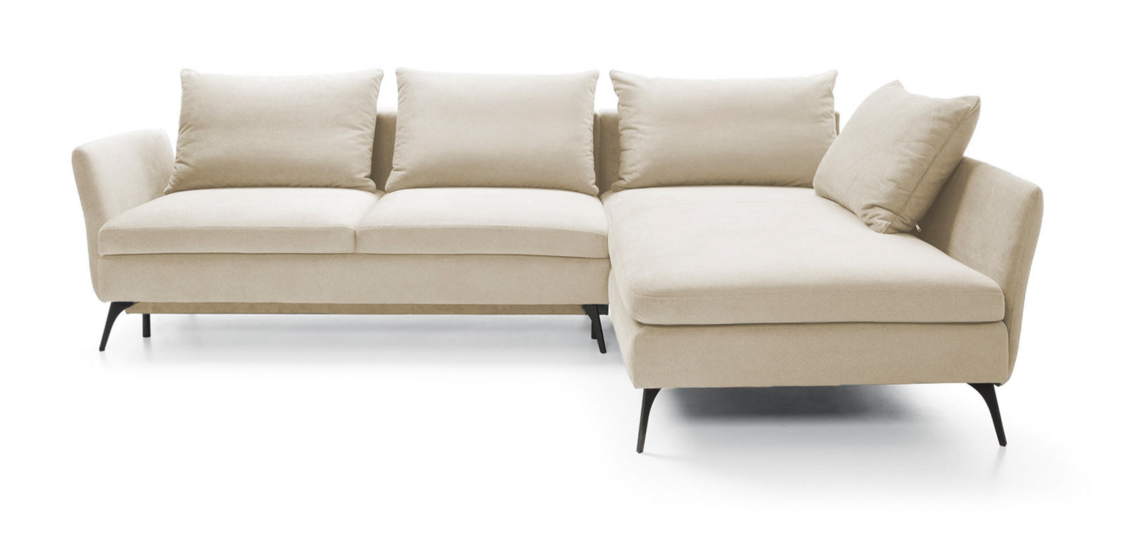 ECKSOFA Demisbal Cremeweiß mit Bettkasten - Creme, Textil (282/182cm) - Selsey