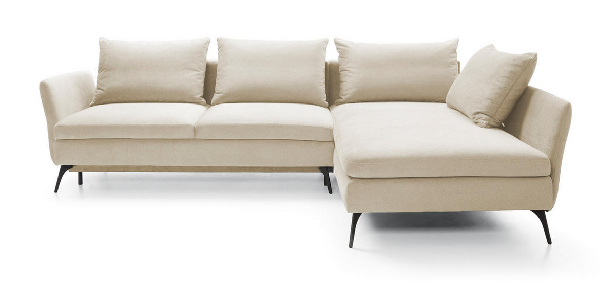 ECKSOFA Demisbal Cremeweiß mit Bettkasten - Creme, Textil (282/182cm) - Selsey