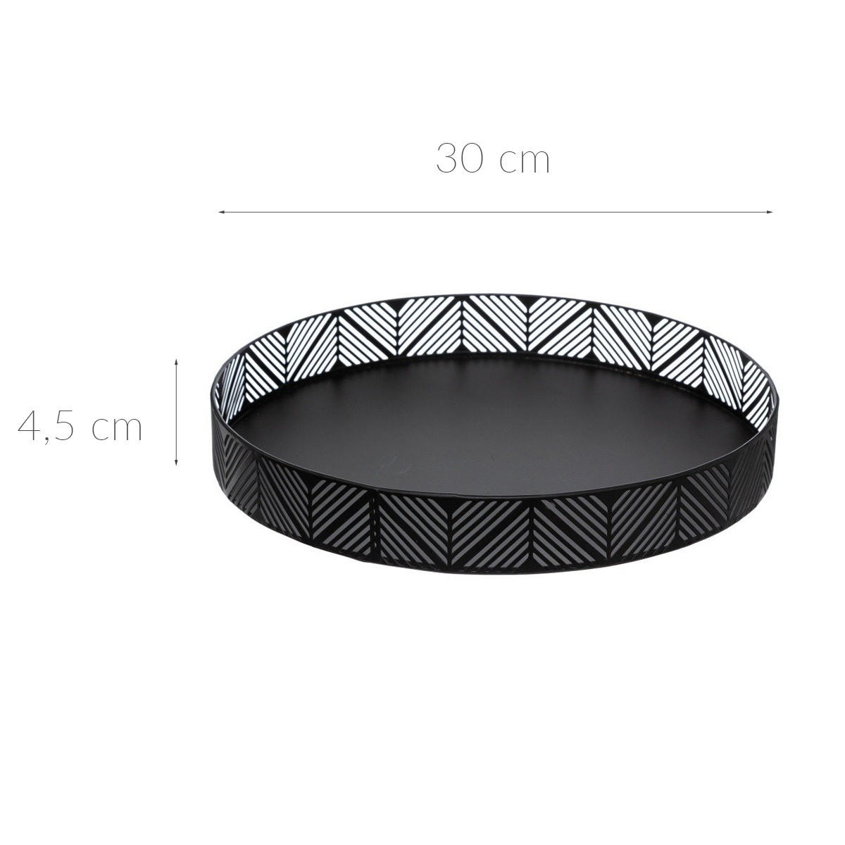 TABLETT Küche Schwarz 30/30/4,5 cm - Schwarz, Metall (30/4.5/30cm) - Secret de Gourmet