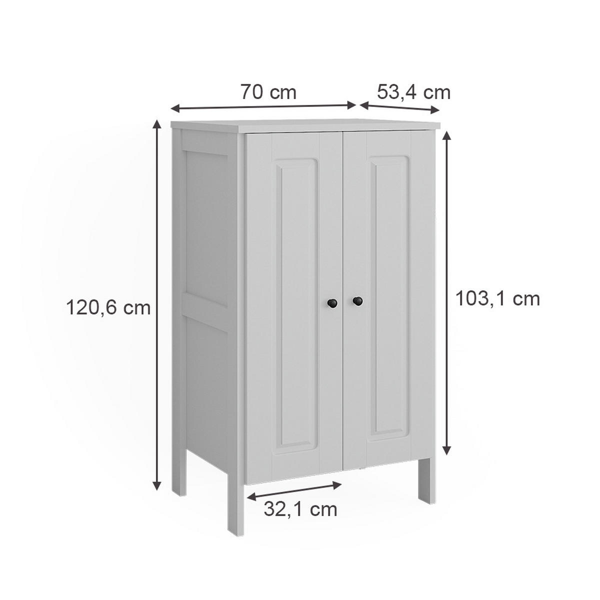 KINDERKLEIDERSCHRANK Ajaton Weiß 70 x 120.6 cm - Weiß, Holzwerkstoff (70/120.6/53.4cm) - VitaliSpa