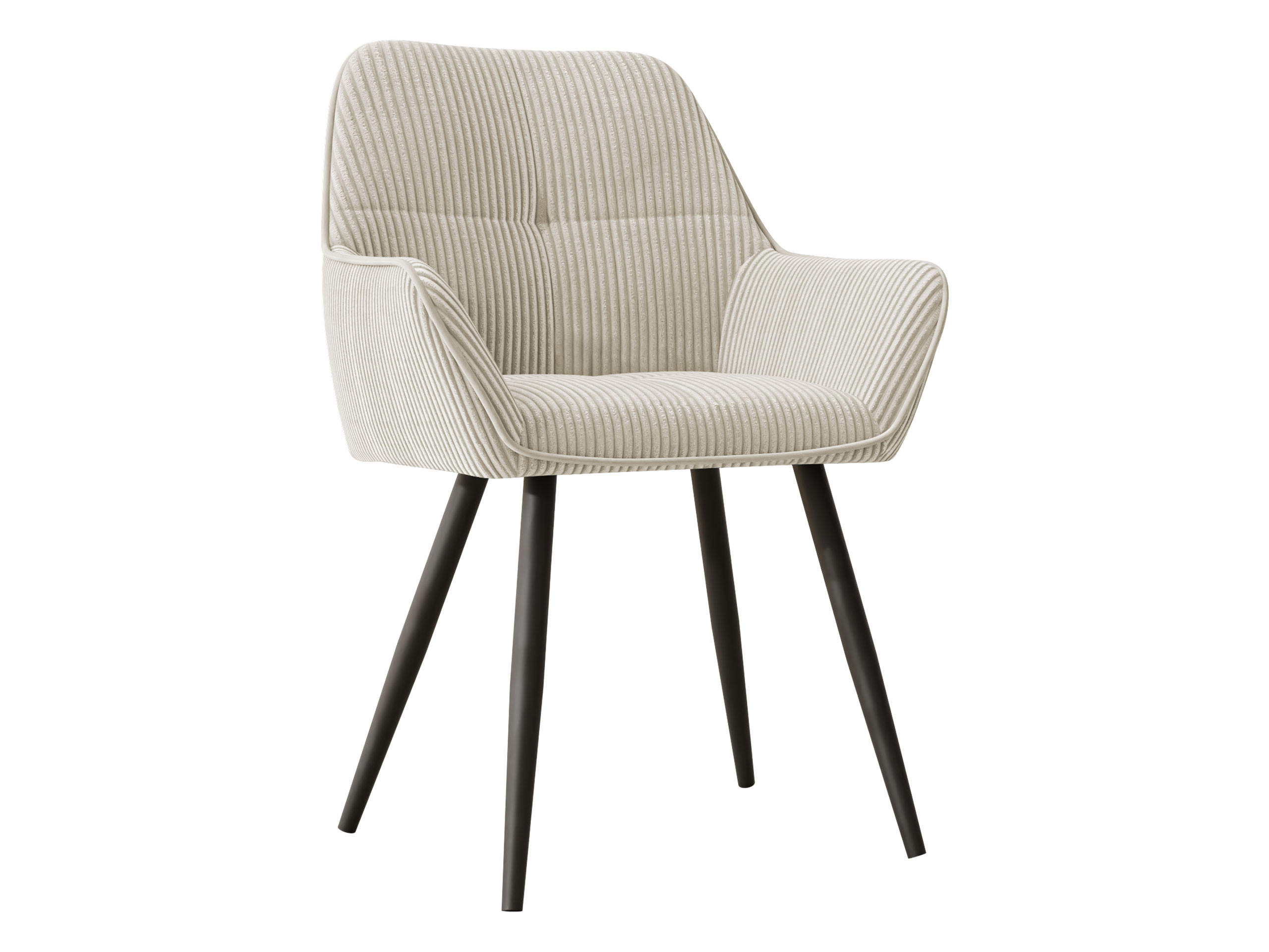 STUHL 2er-Set Archon (2 Stück) - Schwarz/Naturfarben, Textil/Metall (64/86/61cm) - MIRJAN24