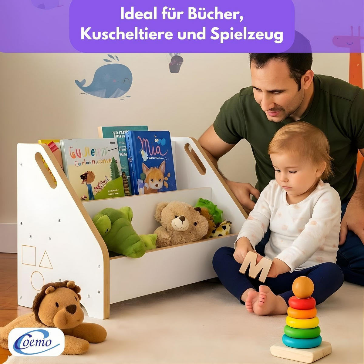 BÜCHERREGAL DOOWY Aufbewahrungsbox weiß 60x24x33 cm - Weiß, Holzwerkstoff (24/33/60cm) - Mein-Regal