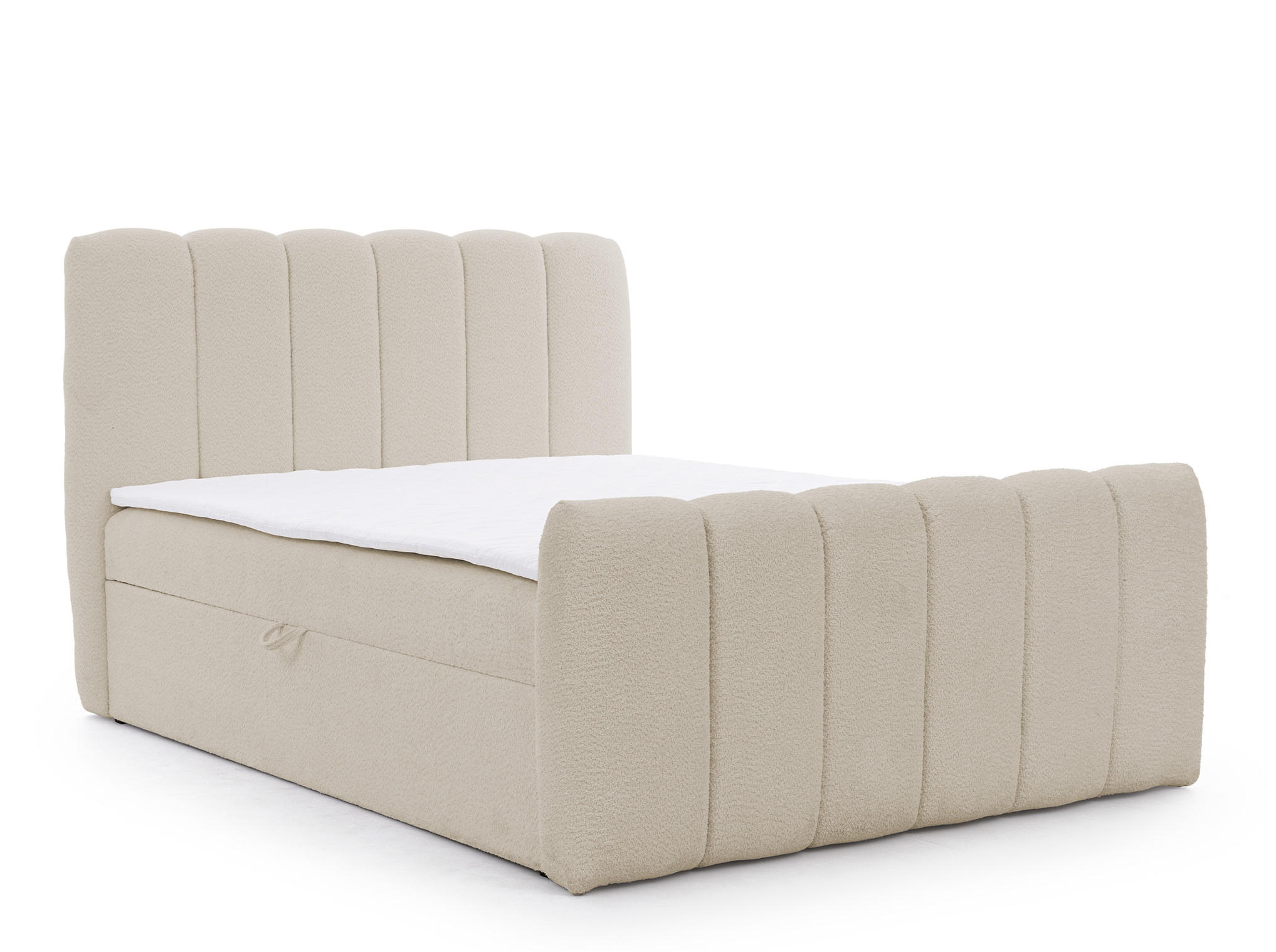 BOXBETT mit Topper und Stauraum 120x200 cm in Beige - Beige, Textil (120/200cm) - Home Collective