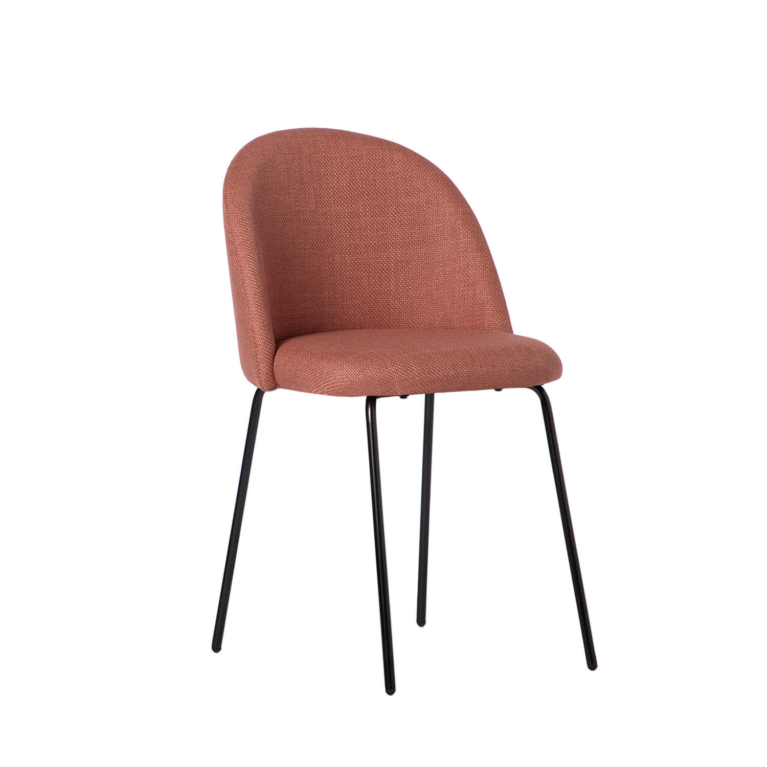 ESSZIMMERSTUHL Olivia Terrakotta / Orange 48 cm x 81 cm - Terracotta, Textil (48/81/53cm) - Klast Home